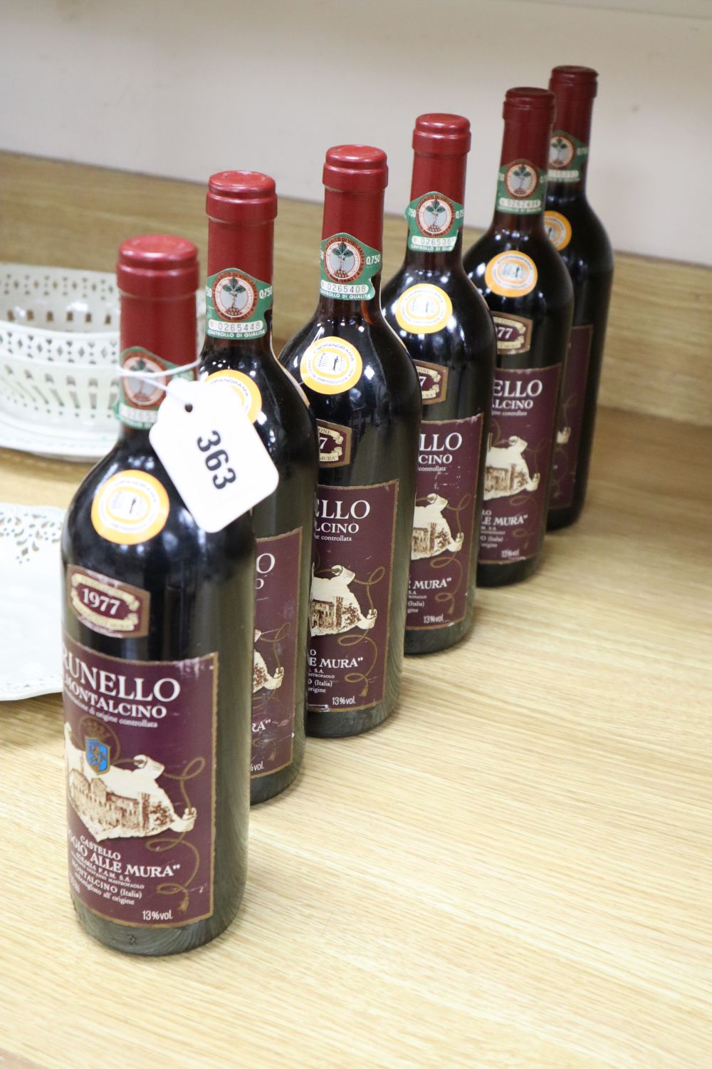 Six bottles of Castello Poggio alle Mura Brunello di Montalcino-Tuscany, 75cl, 1977